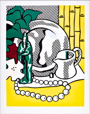 Sérigraphie Lichtenstein - Still Life with Figurine 