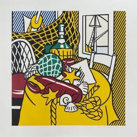 Sérigraphie Lichtenstein - Still Life with Lobster