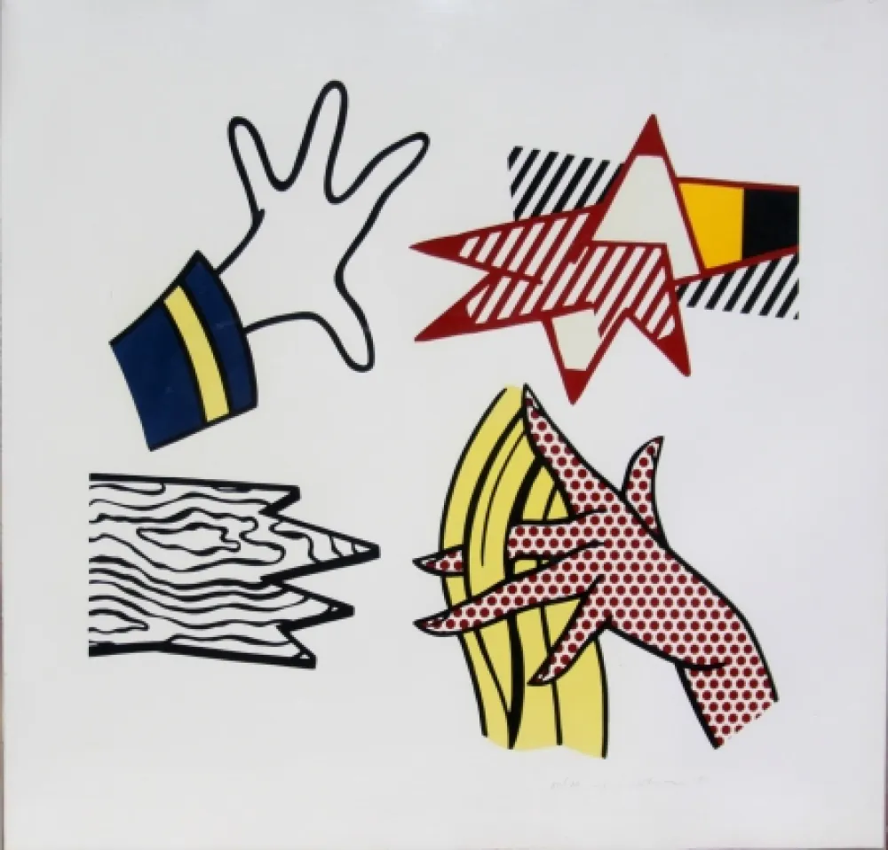 Lithographie Lichtenstein - Study of Hands