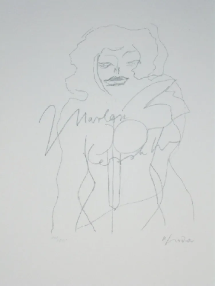 Lithographie Lindner - Marylin was here 12