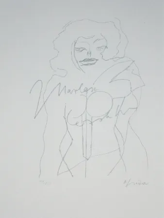 Lithographie Lindner - Marylin was here 12