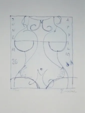 Lithographie Lindner - Marylin was here 17