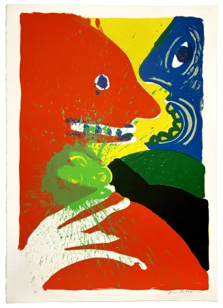 Lithographie Lindstrom - Fleurs de l'amitié