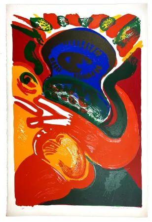 Lithographie Lindstrom - Oeil Bleue