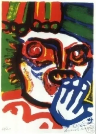 Lithographie Lindstrom - Tête