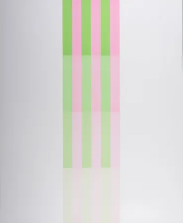 Lithographie Lohse - Farbstreifen - Hand-signed