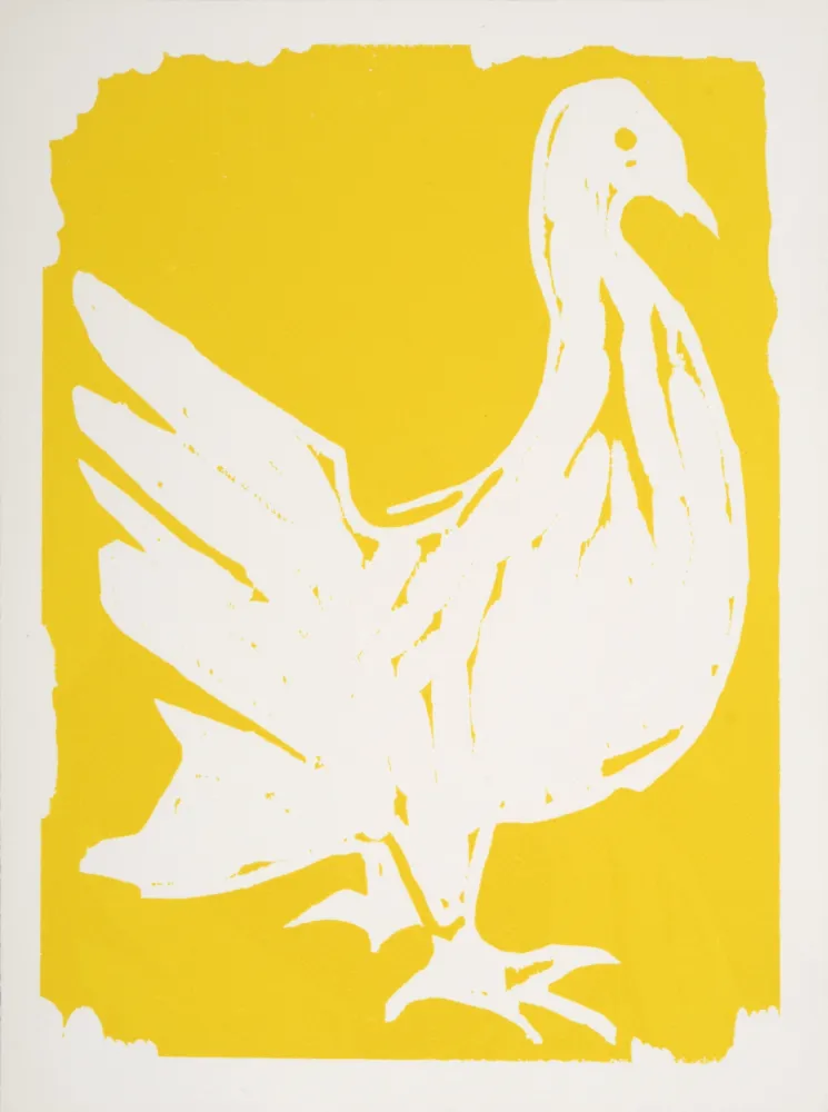 Gravure Sur Bois Lorjou - La Colombe, 1965