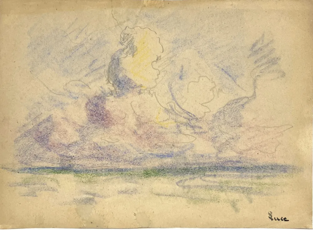 Aucune Technique Luce - Bord de mer. Vers 1900. Pastel 