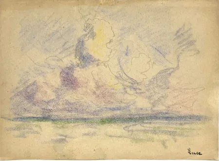 Aucune Technique Luce - Bord de mer. Vers 1900. Pastel 