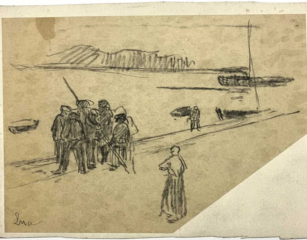 Aucune Technique Luce - Personnages et falaises. Vers 1900. 