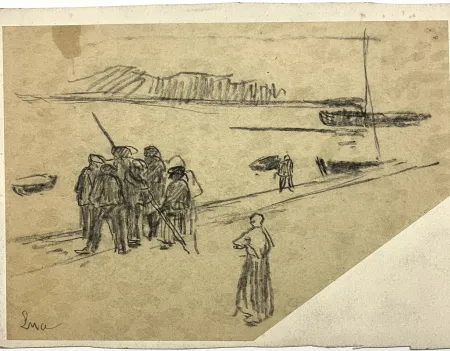 Aucune Technique Luce - Personnages et falaises. Vers 1900. 