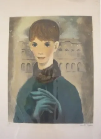 Gravure Lydis - Femme aux gants