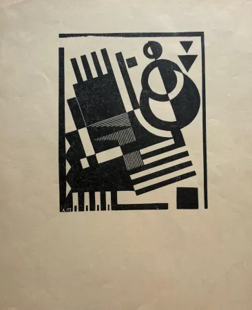 Linogravure Maes - Composition 10 (proof for Belgian periodical 