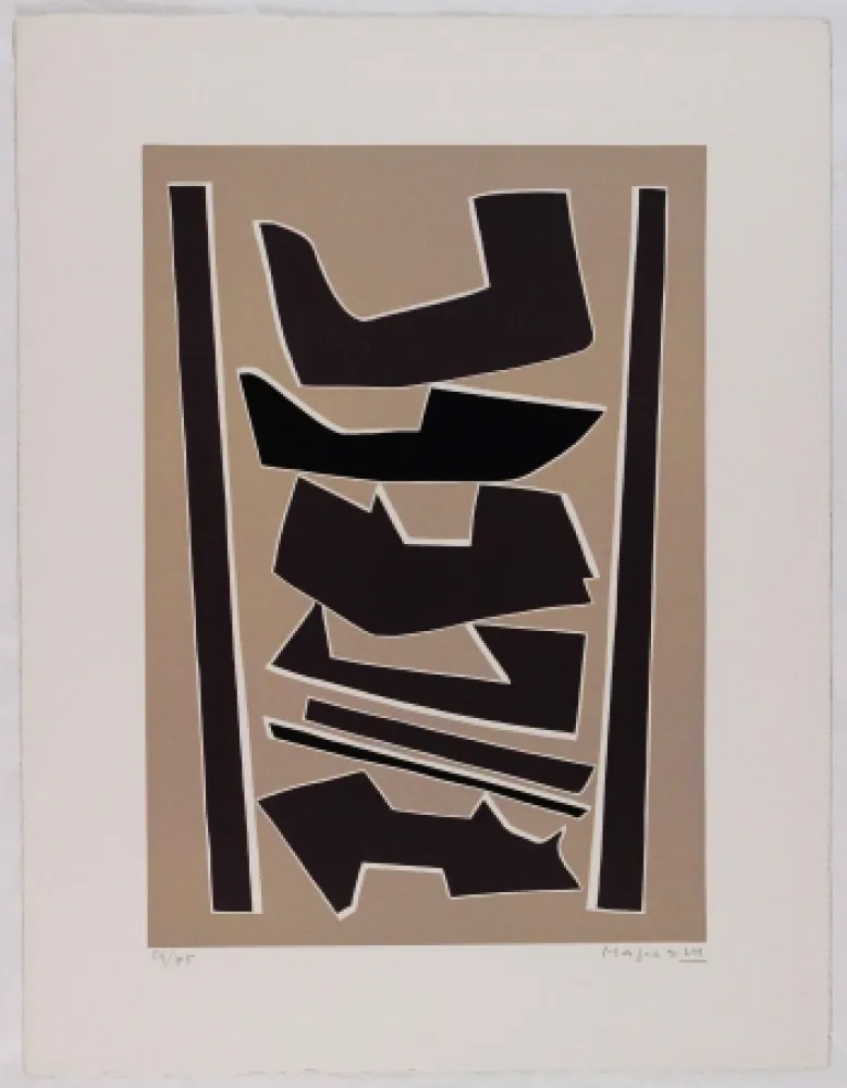 Linogravure Magnelli - La Ferrage III