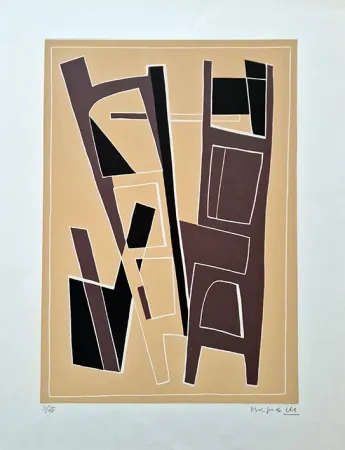 Linogravure Magnelli - La Magnanerie de La Ferrage VI