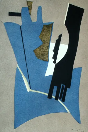 Pochoir Magnelli - Papier collé, 1948