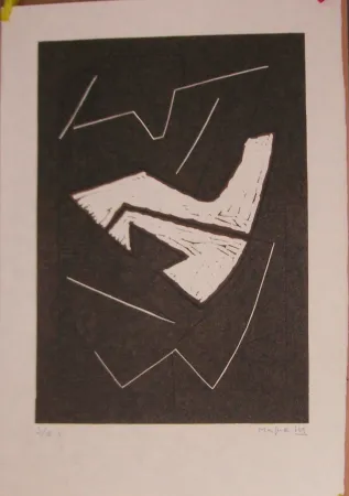Linogravure Magnelli - Sans titre, 1968