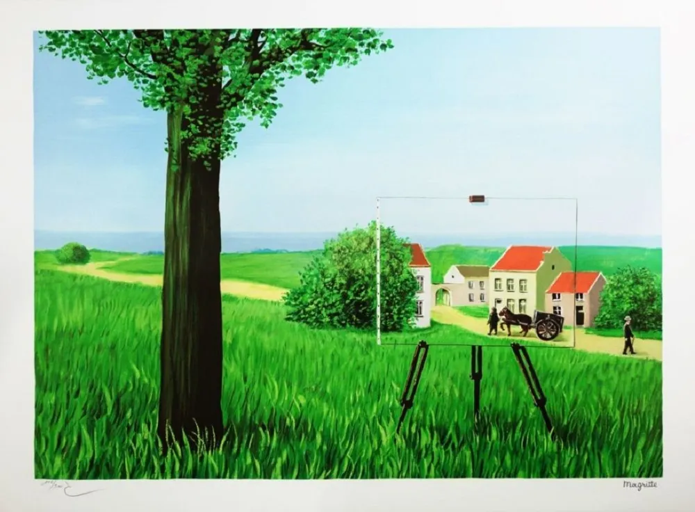 Lithographie Magritte - La Belle Captive