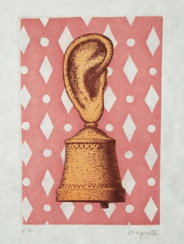 Eau-Forte Et Aquatinte Magritte - La leçon de musique