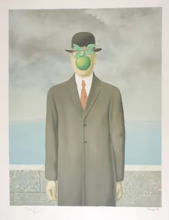 Lithographie Magritte - Le Fils de l’Homme - The Son of Man