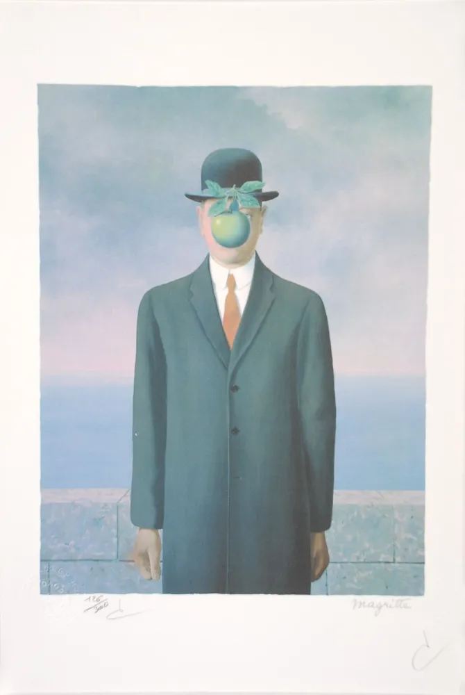 Lithographie Magritte - Le Fils de l’Homme - The Son of Man