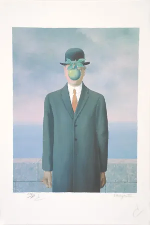 Lithographie Magritte - Le Fils de l’Homme - The Son of Man
