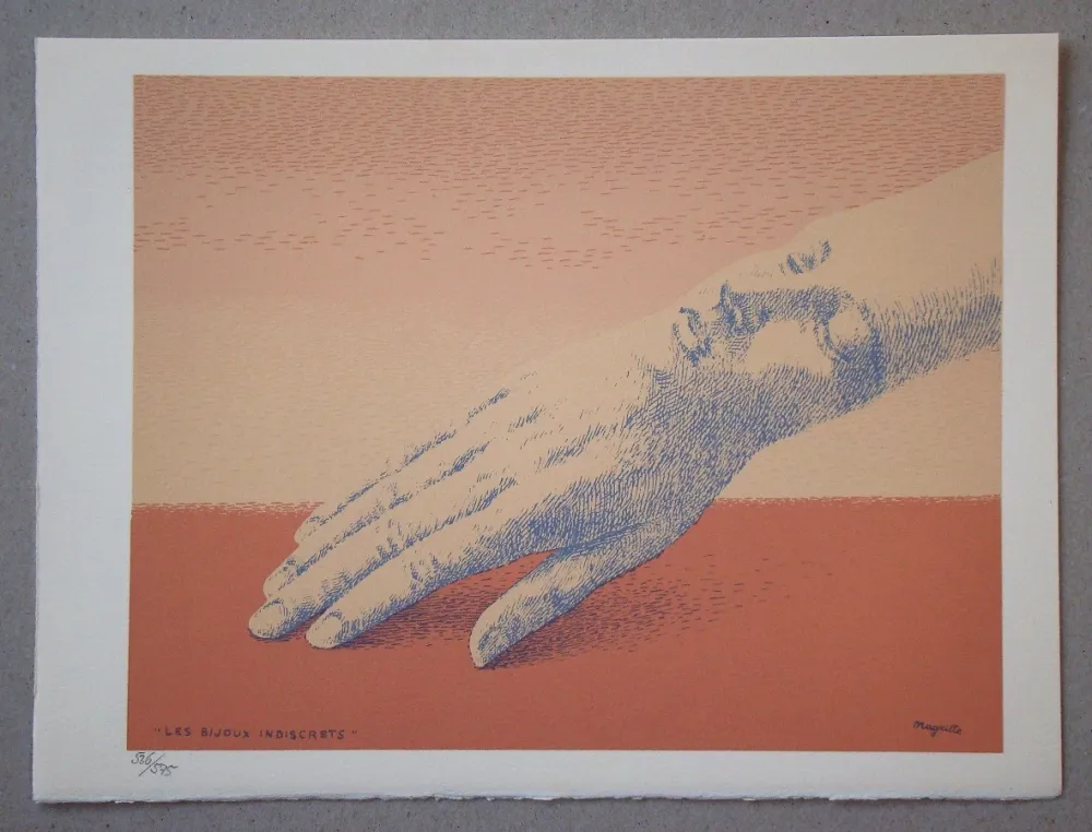 Lithographie Magritte - Les bijoux indiscrets, 1963