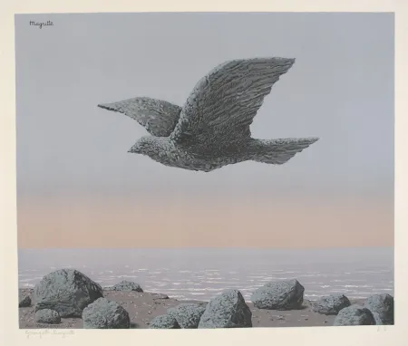 Lithographie Magritte - L'Idole - Rock Bird