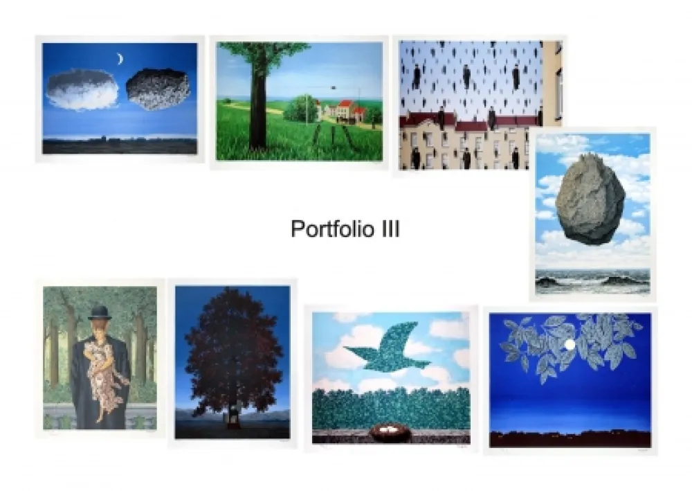 Lithographie Magritte - Portfolio III, Suite de 8 lithographies 