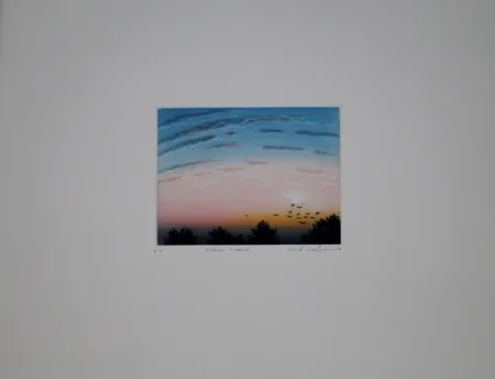 Eau-Forte Et Aquatinte Maibaum - Abend-Morgen