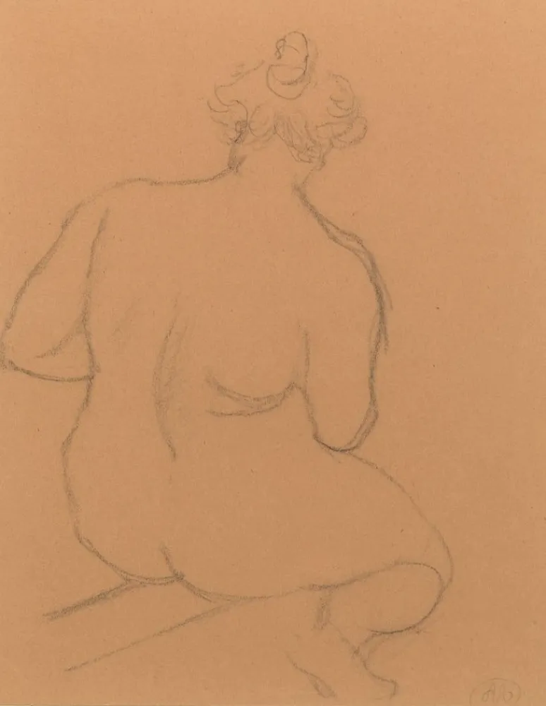 Aucune Technique Maillol - Femme nue de dos, accroupie