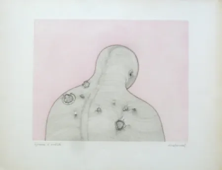 Gravure Malaval - Homme de dos