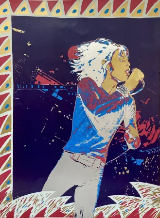 Sérigraphie Malaval - The Rolling Stones, 1974.
