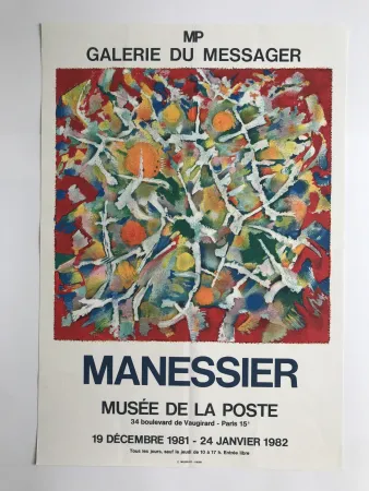 Affiche Manessier - Galerie du Messager / Musée de la Poste