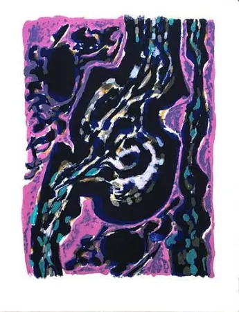 Lithographie Manessier - La source