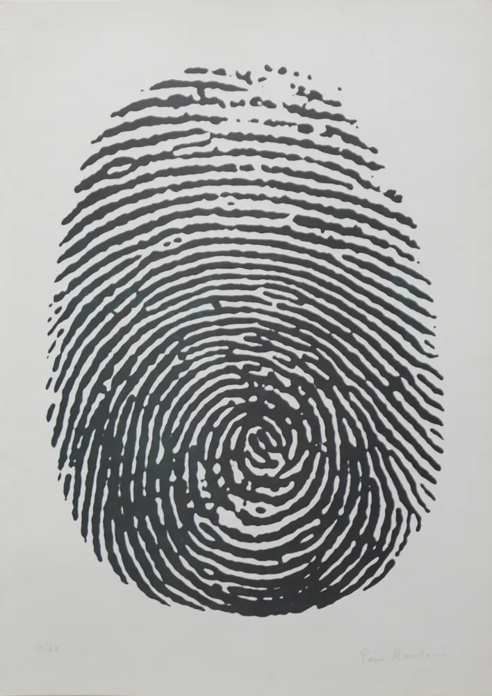 Lithographie Manzoni - Impronta del pollice sinistro