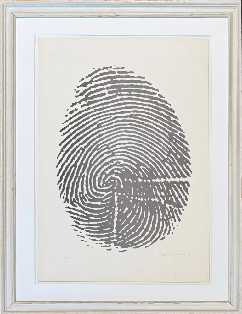 Aucune Technique Manzoni - Piero Manzoni (1933-1963) - Left thumbprint - Photolithograph on paper - 1960