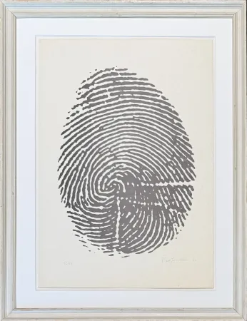 Aucune Technique Manzoni - Piero Manzoni (1933-1963) - Left thumbprint - Photolithograph on paper - 1960