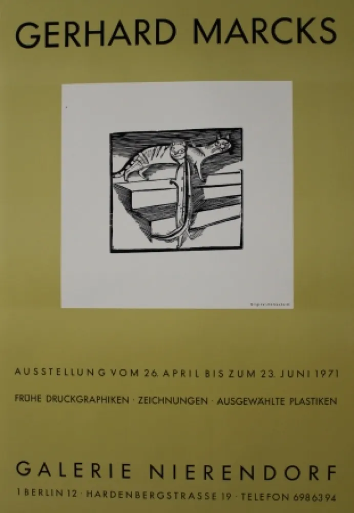 Gravure Sur Bois Marcks - Die kleinen Katzen / The Little Cats