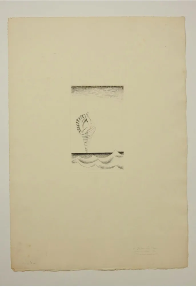 Eau-Forte Marcoussis - Chantre, planche 8 pour « Alcools »