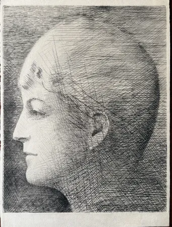 Gravure Marcoussis - La mère de l'artiste en 1900
