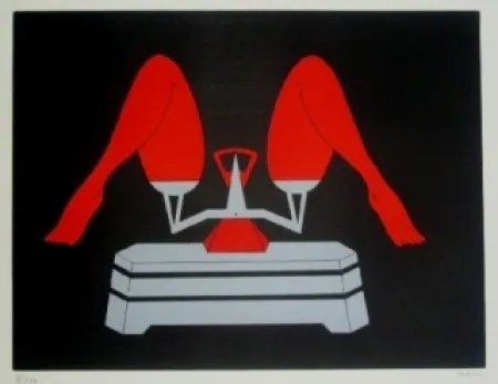 Lithographie Marien - La balance