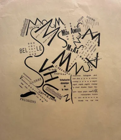 Affiche Marinetti - Vive la 'France' - Mort aux Boches