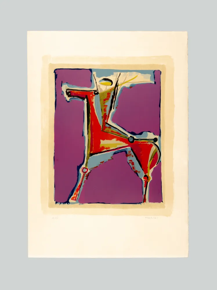 Lithographie Marini - Arciere viola