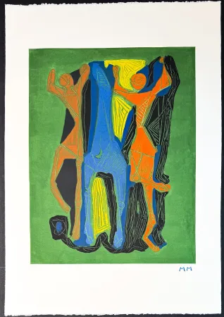 Gravure Marini - Marino Marini (1901–1980) - MARINO FROM GOETHE - Color drypoint etching and aquatint on Arches paper - 1979