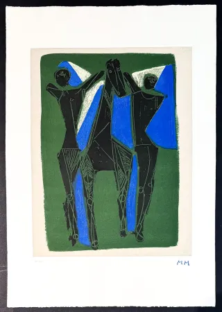 Gravure Marini - Marino Marini (1901–1980) - MARINO FROM GOETHE - Color drypoint etching and aquatint on Arches paper - 1979