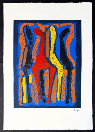 Gravure Marini - Marino Marini (1901–1980) - MARINO FROM GOETHE - Color drypoint etching and aquatint on Arches paper - 1979