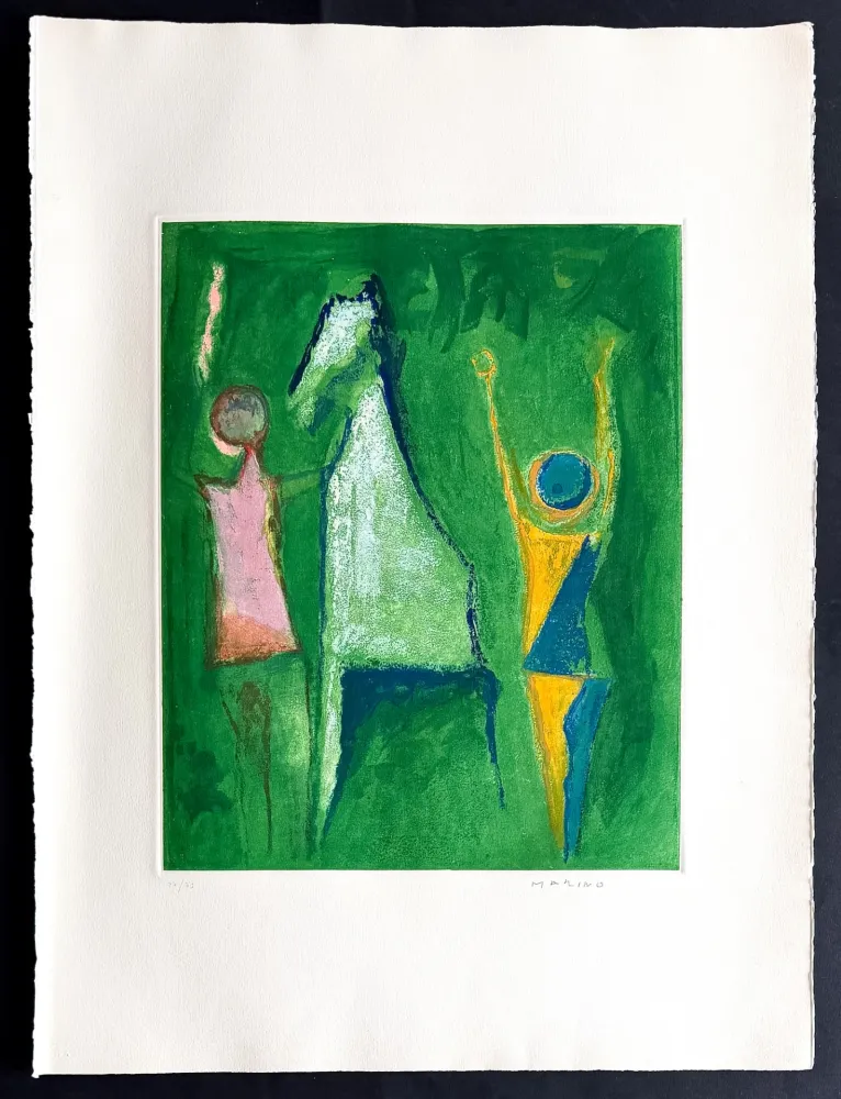 Gravure Marini - Marino Marini (1901–1980) - MARINO FROM SHAKESPEARE I - Color drypoint etching and aquatint on paper - 1977
