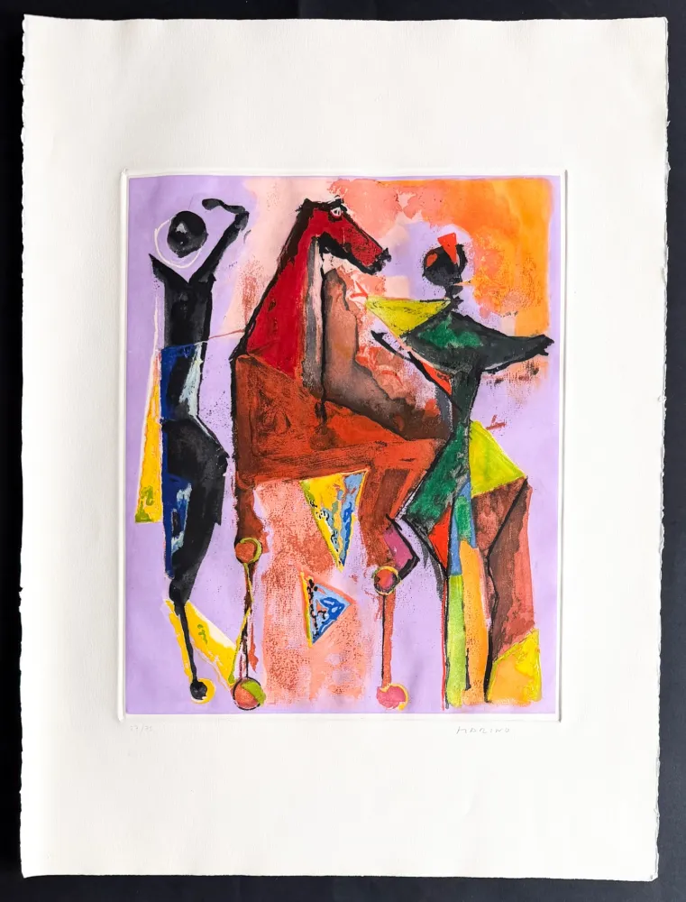 Gravure Marini - Marino Marini (1901–1980) - MARINO FROM SHAKESPEARE I - Color drypoint etching and aquatint on paper - 1977