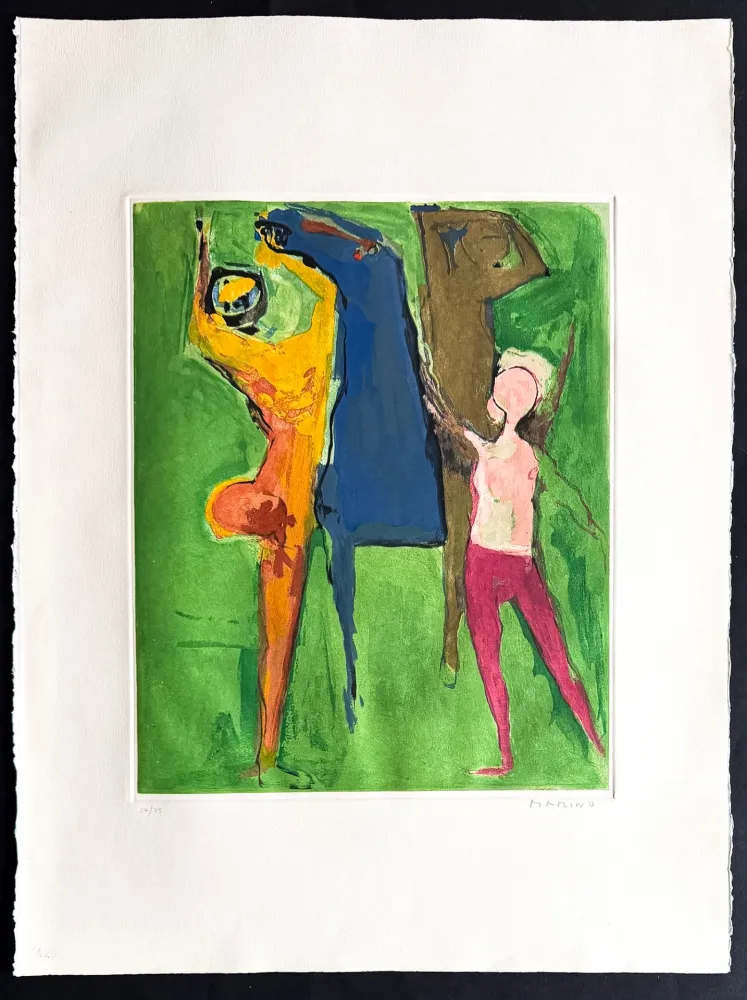 Gravure Marini - Marino Marini (1901–1980) - MARINO FROM SHAKESPEARE I - Color drypoint etching and aquatint on paper - 1977